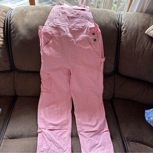 Duluth Trading Heirloom Gardening Bib Overalls Light Pink Size XS 31”  Ripstop